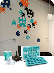 Stickers muraux Iam 8bit ICE + bac a glacons